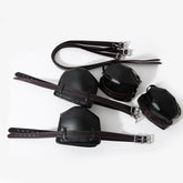 Premium BDSM Bondage Restraint Set | Leather Kneeling Pet Play Straps (Headgear Not Included)